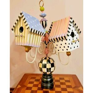 MacKenzie Childs Birdhouse Chandelier 26" x 22" ~ Brand New NO BOX Never Used